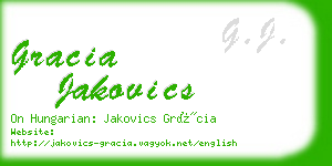 gracia jakovics business card